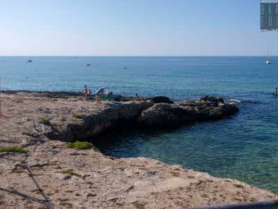...e il tratto di litorale chiamato �La punta�. Anche qua la stratificazione calcarea delle rocce � pi� che evidente